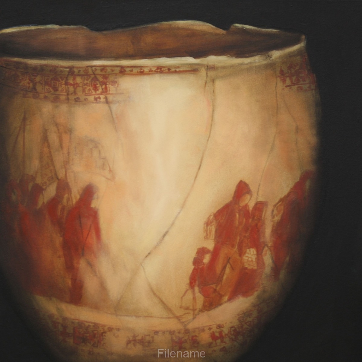 Hunting-the-wounded-Gaza-40x40cm-oil-on-canvas-2026-Miriam-McConnon